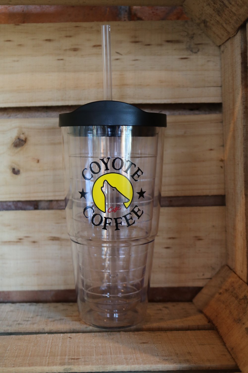 Coyote Coffee Clear Travel Tumbler