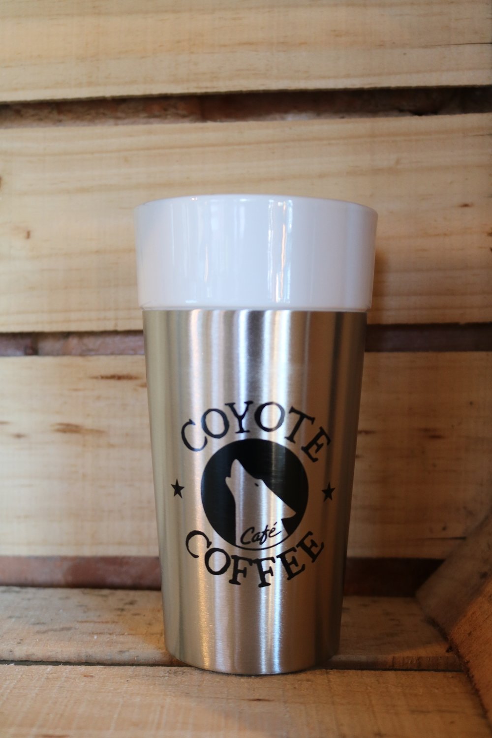 Coyote Coffee Silver Porcelain Tumbler
