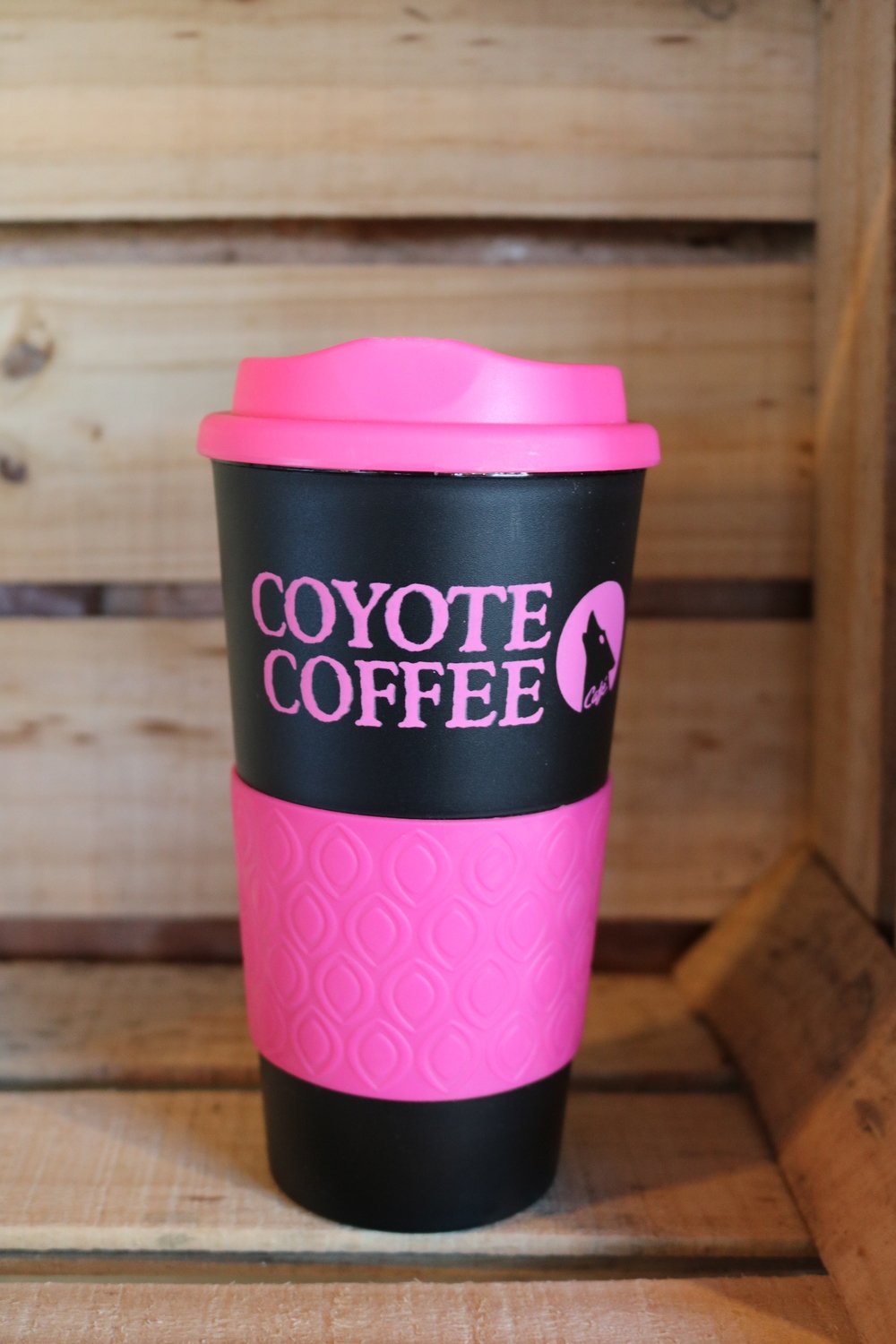 Coyote Coffee Black and Pink Tumbler