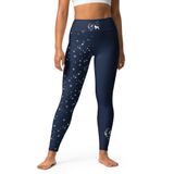 Leo Zodiac Yoga Leggings in Navy