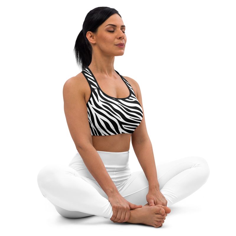 Zebra Padded Sports Bra