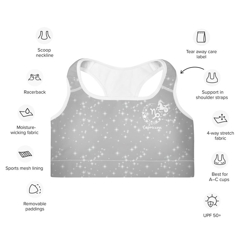 Capricorn Padded Sports Bra