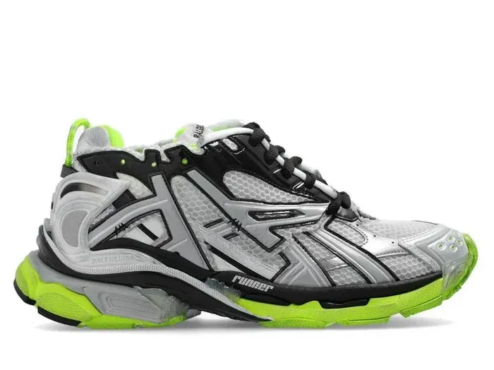 BB RUNNERS - NEON GREEN W/ SILVER