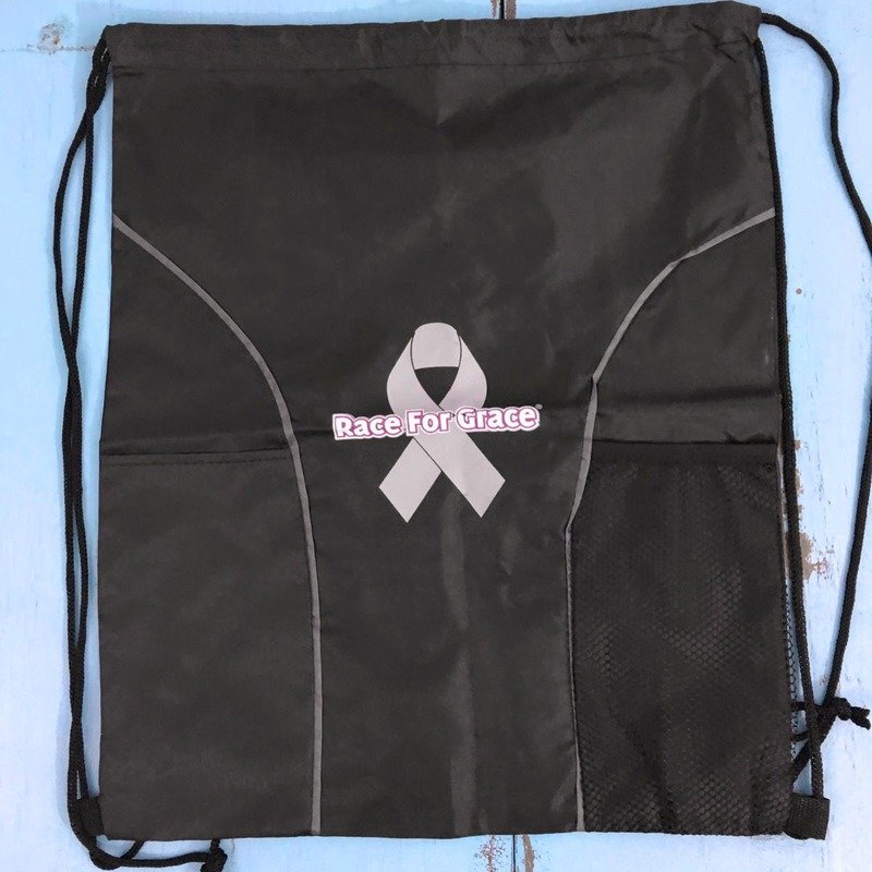 Race For Grace Drawstring Bags