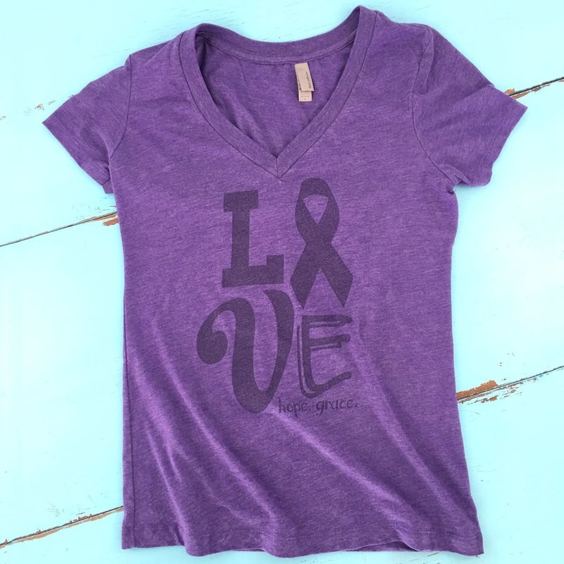 Ladies V-neck Love Hope Grace