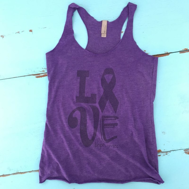 Ladies Racerback Tank Love Hope Grace