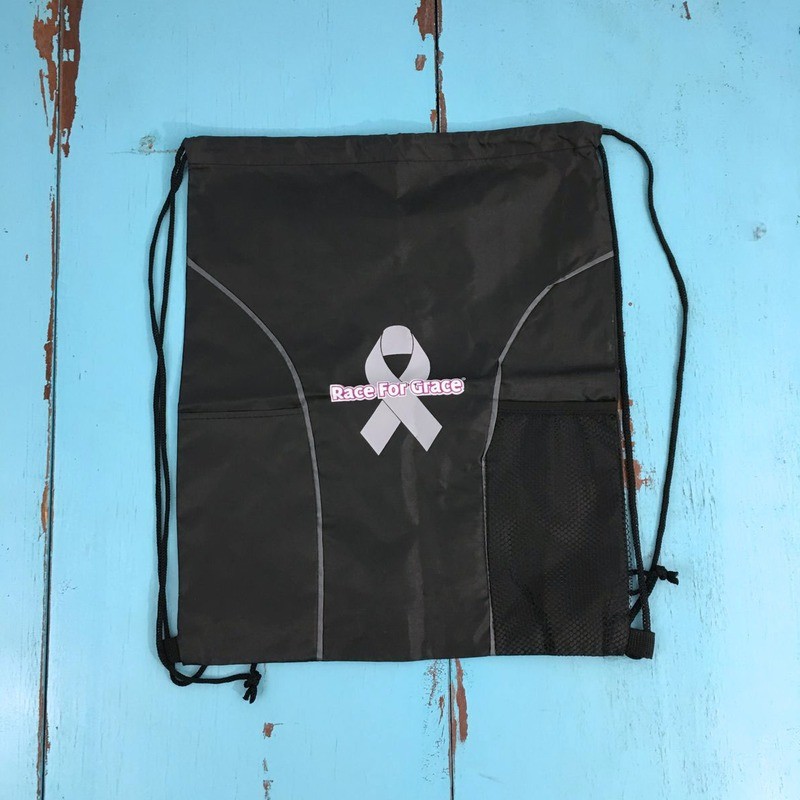 Race For Grace Drawstring Bags