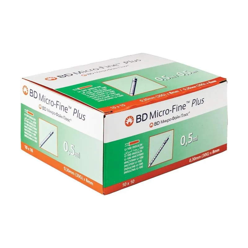 BD Micro-Fine + U100 0.5ml 30g x 8mm (10)