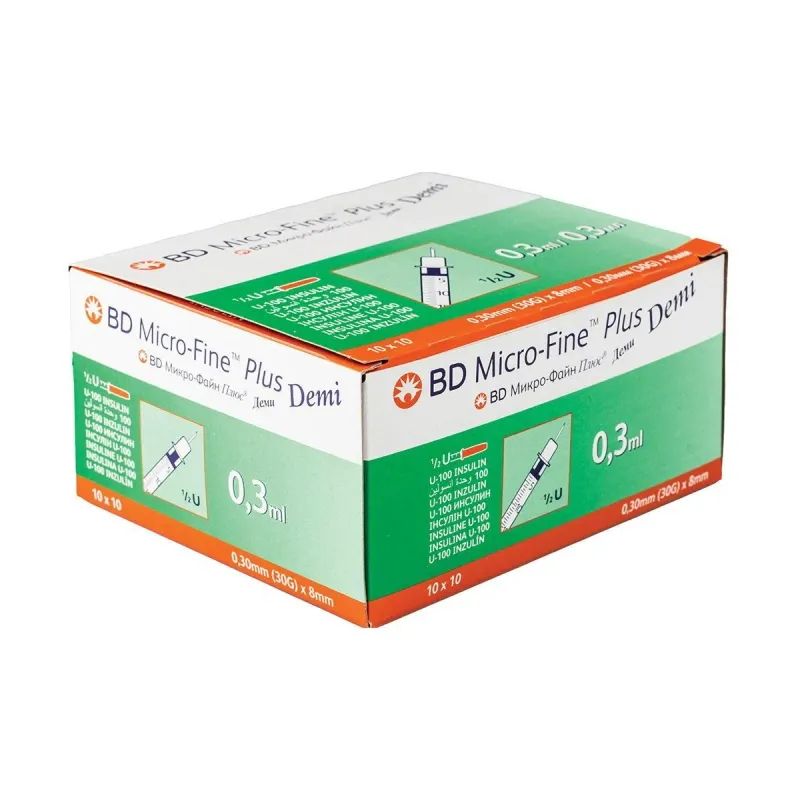 BD Micro-Fine + U100 0.3ml 30g x 8mm (10)