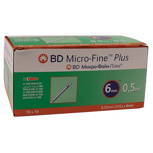 BD Micro-Fine + U100 0.5ml 31g x 6mm (10)