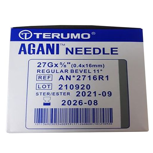 Needle Hypodermic 27g x 16mm Terumo (100)