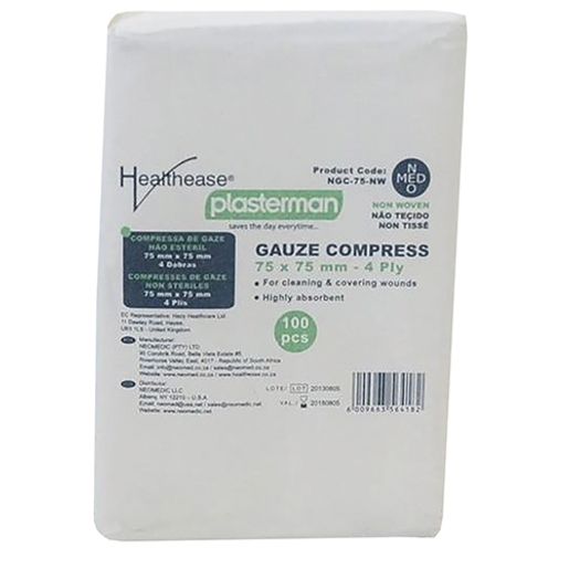 Gauze 75x75x4Ply N/S (100)