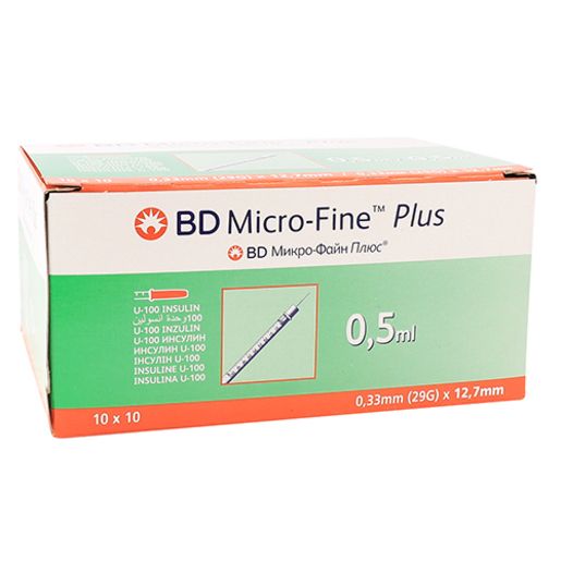 BD Microfine + U100 0.5ml 29g x 12.7mm (10)