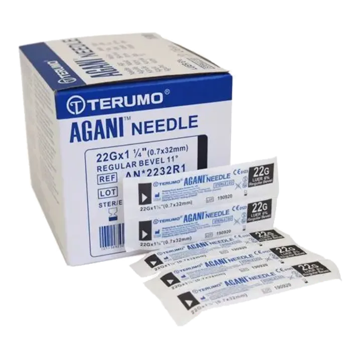 Needle Hypodermic 22g x 32mm Terumo (100)