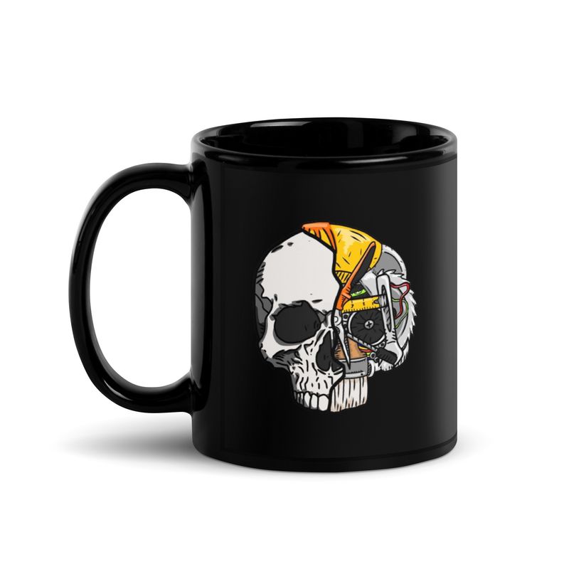 JUP Logo Black Glossy Mug