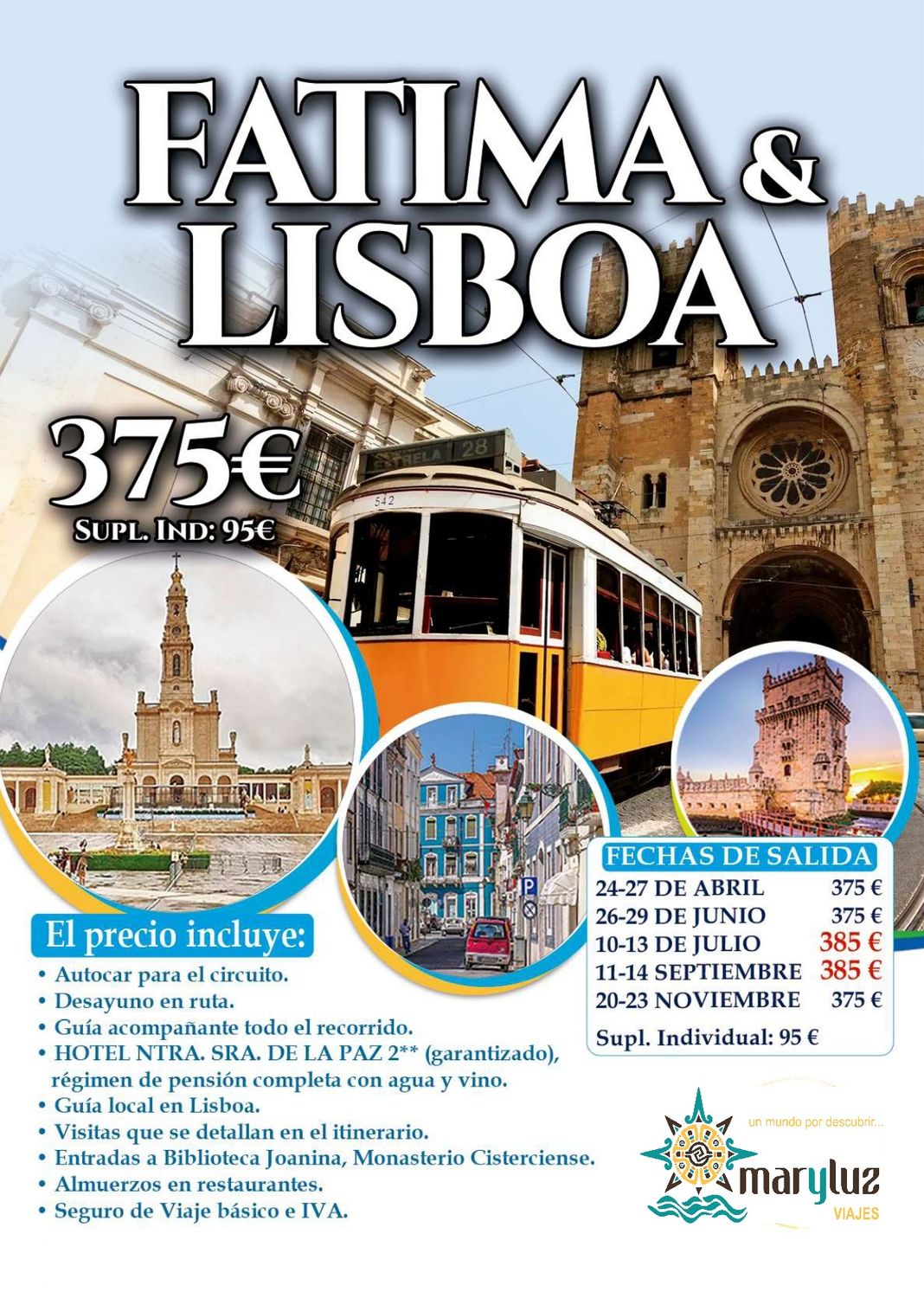 Viaje a Fátima y Lisboa