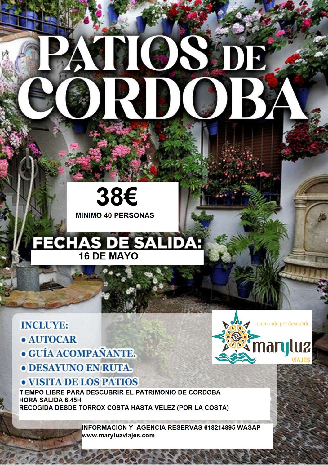 Excursión a los Patios de Córdoba - 16 de Mayo
