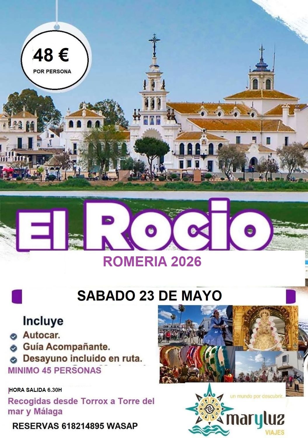 23 de mayo Excursión Romería al Rocío