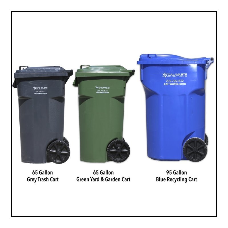 Angels Camp Cal-Waste CART Service - 65 Gallon Trash, Y&G, & Recycling
