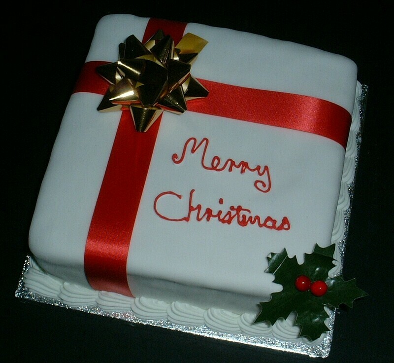 Square Christmas cake
