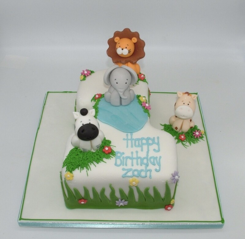 Animal Safari Theme Figure Cake