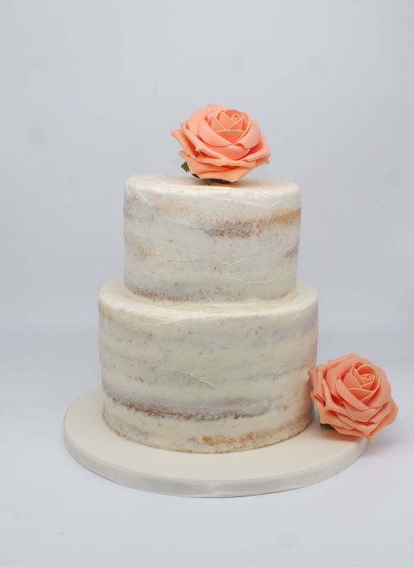 Naked Two Tier Cake