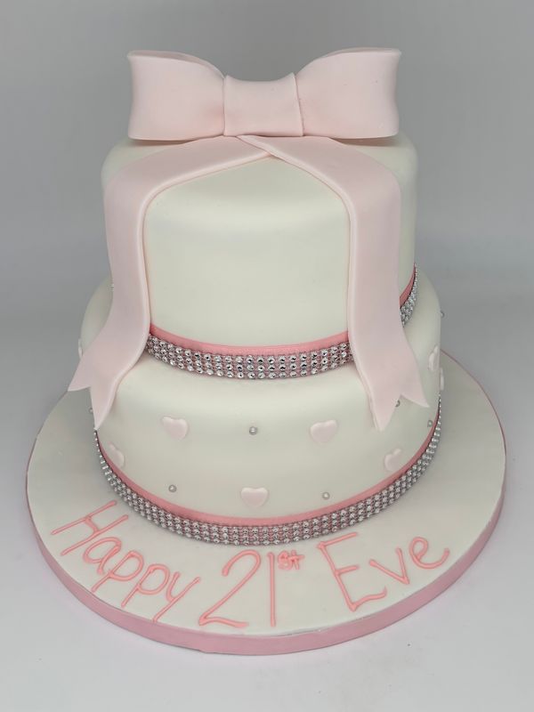 Two Tier with icing Bow