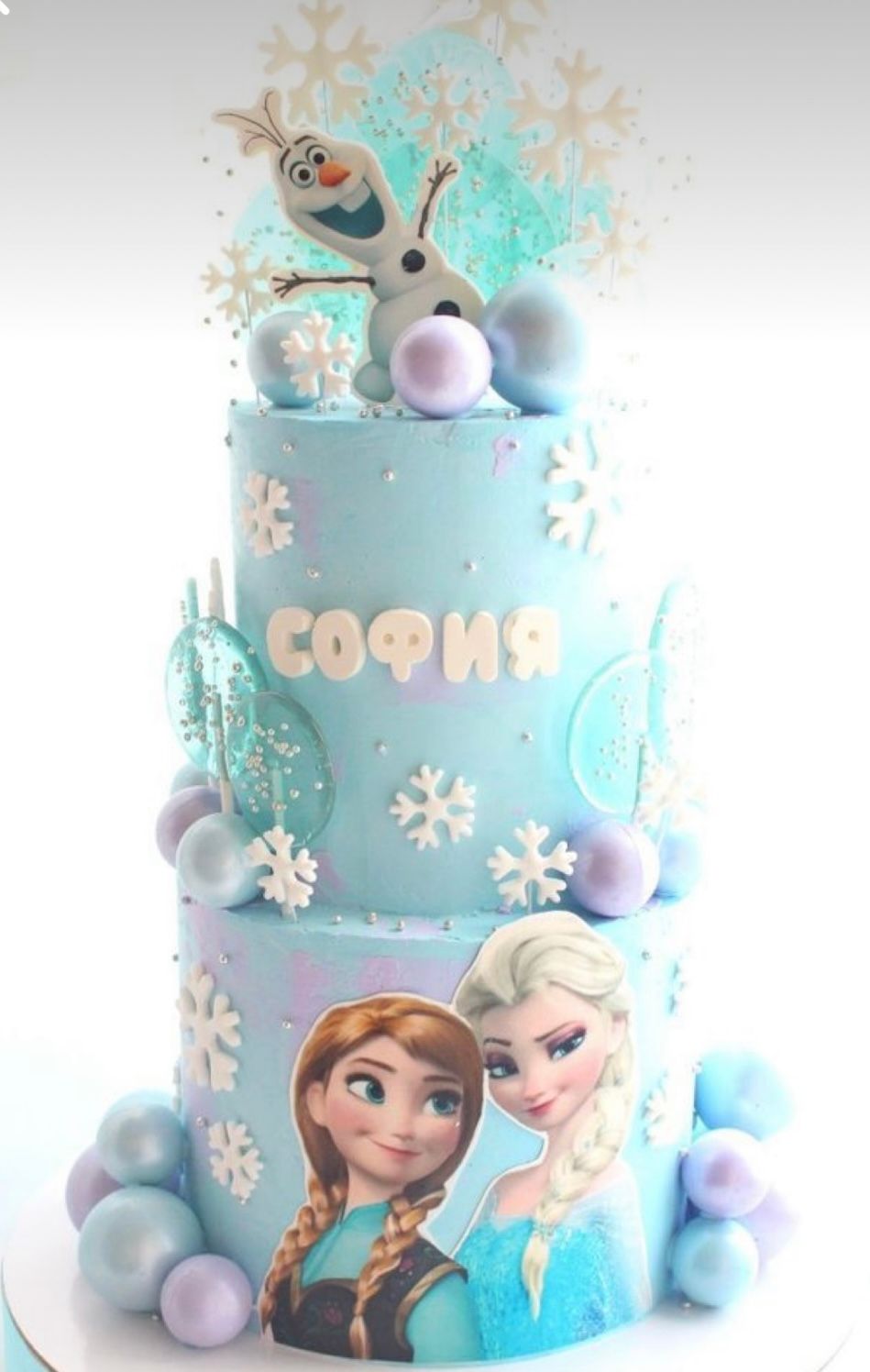 Two tier  Frozen  Character cake
