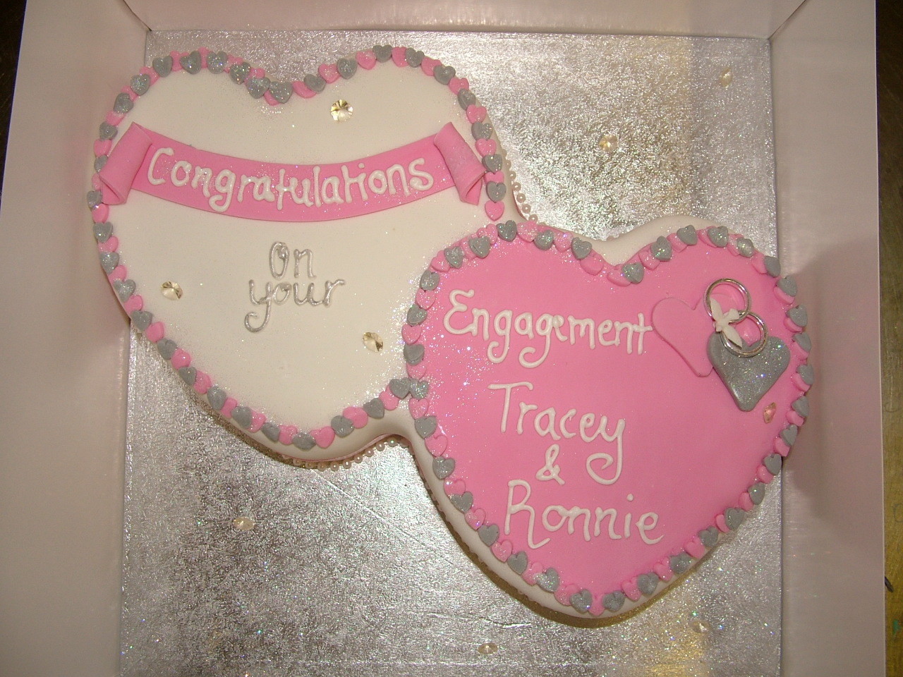 Two Heart Shaped Sponge Cakes