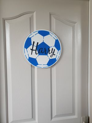 Soccer Ball Name Plaque