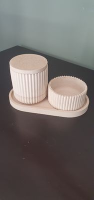 Sandstone Cosmetic Organizer Set