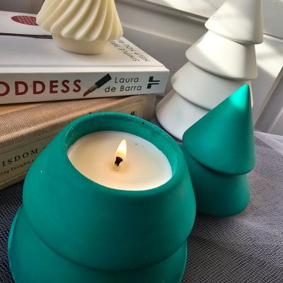 Christmas Tree Jar with Candle