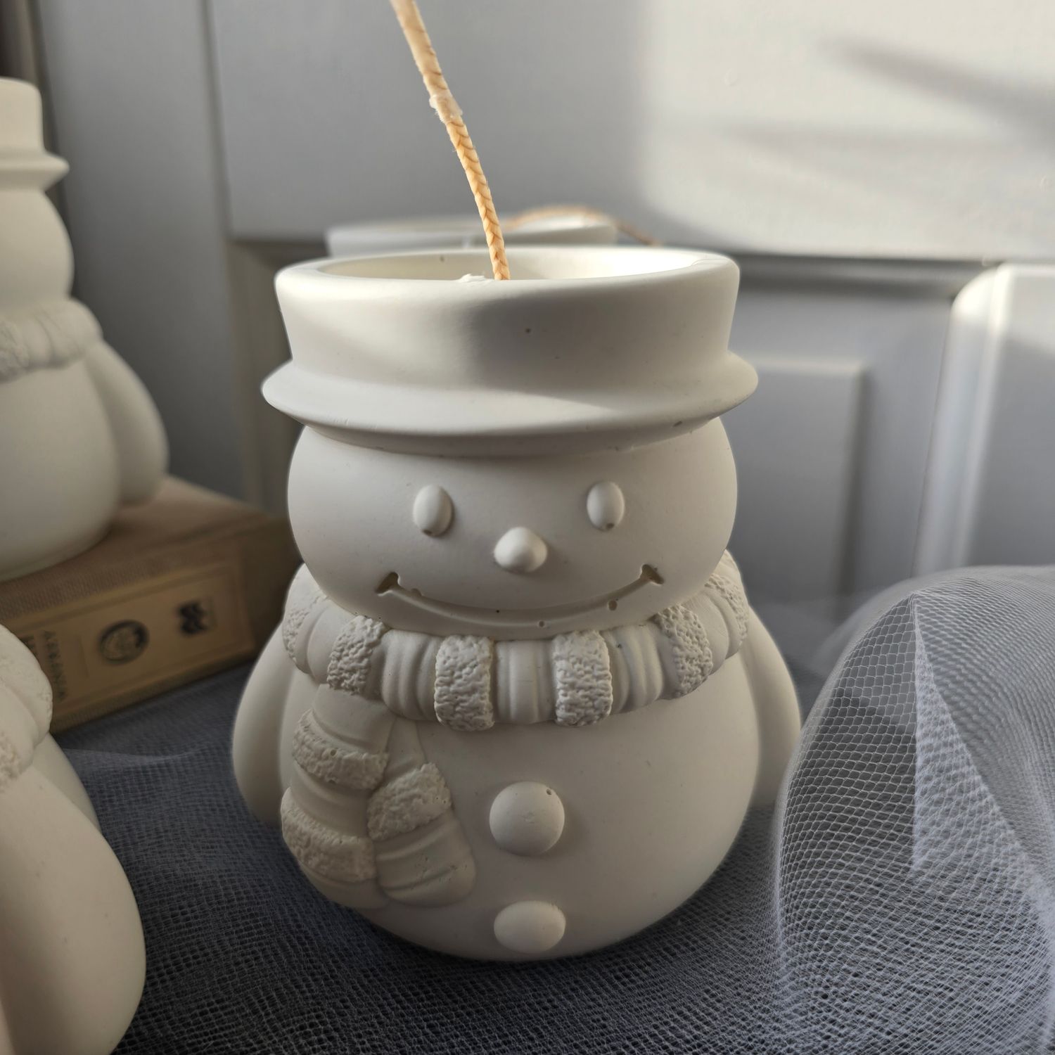 Snowman Candle