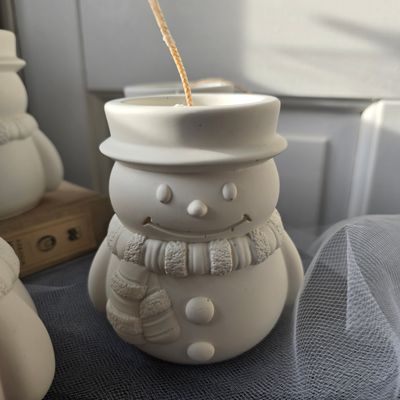 Snowman Candle