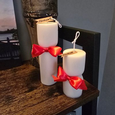 Ribbed Hourglass Candles