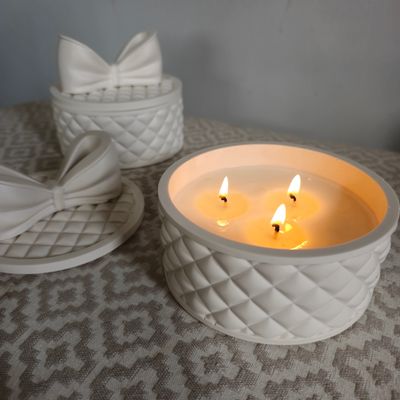 Handmade in Wexford, Ireland. A uniquely intriguing piece available in neutral colours. With a large candle expertly made with a blend of coconut, rapeseed and soy wax and high quality, cruelty &amp; phthalate free fragrance oils that will fill your home with the most beautiful scent.