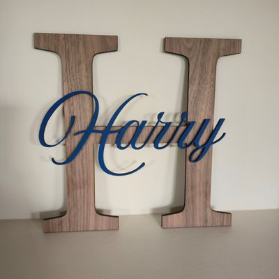 Initial and Name Custom Signs