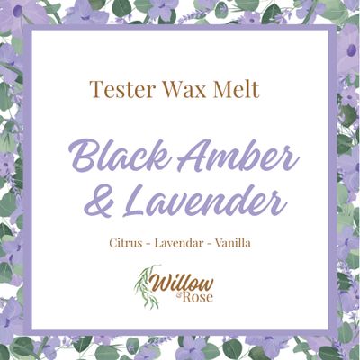 Black Amber &amp; Lavender Wax Melt Tester