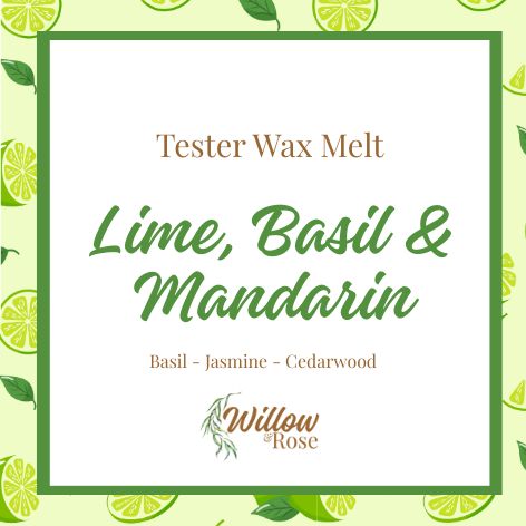Lime, Basil and Mandarin Wax Melt Tester