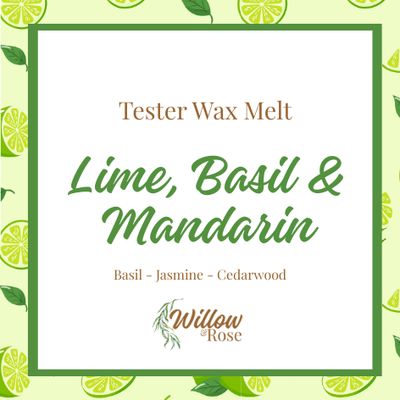 Lime, Basil and Mandarin Wax Melt Tester