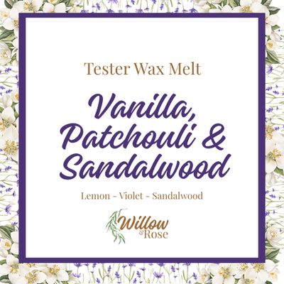 Vanilla, Patchouli &amp; Sandalwood Wax Melt Tester