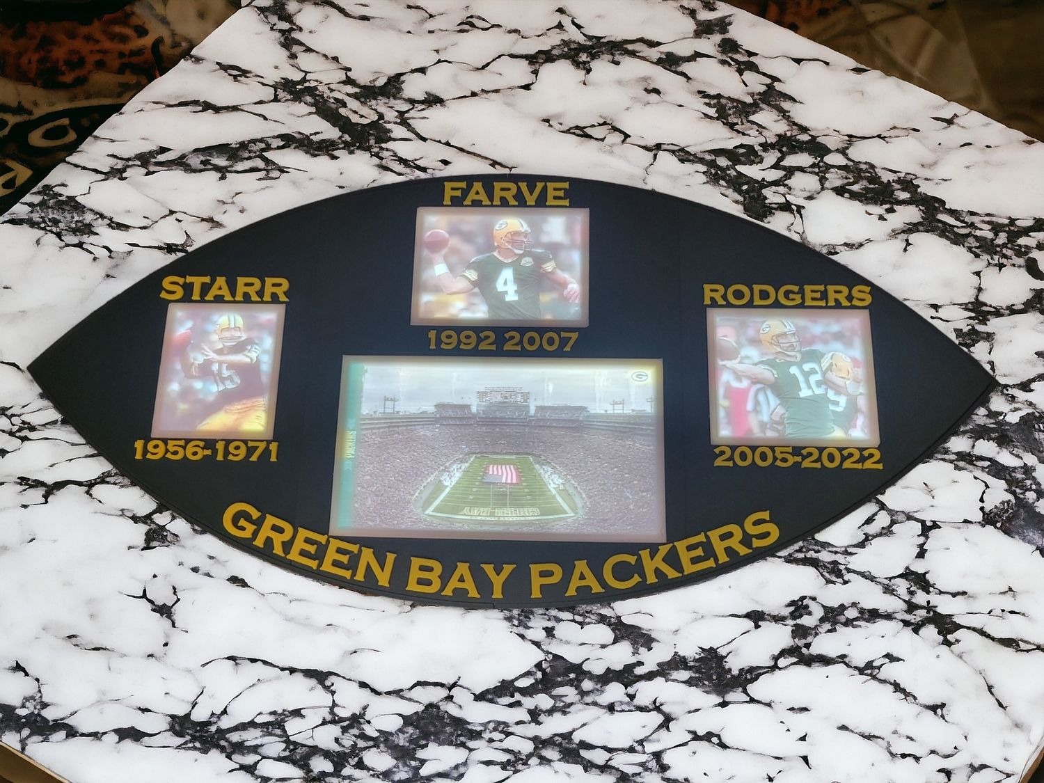 Green Bay Packers Elite Quarterbacks Lithophane Display