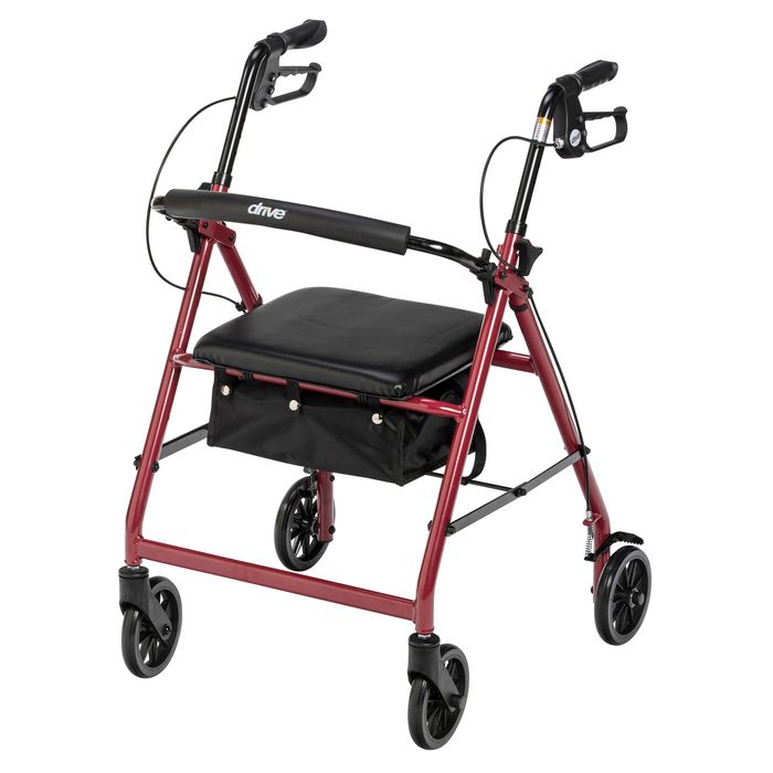 Aluminum Rollator 6&quot; Red