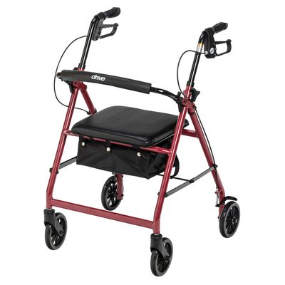 Aluminum Rollator 6&quot; Red