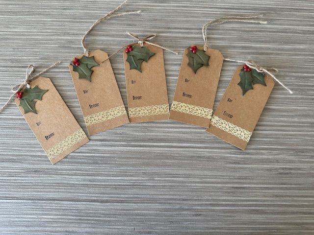 Holly Berry 5 Pack Gift Tags