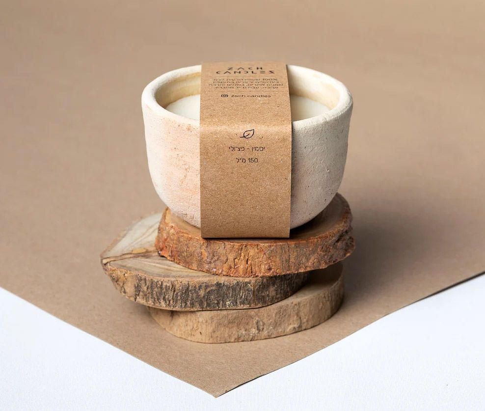 נר צח עבודת יד 400 מ״ל