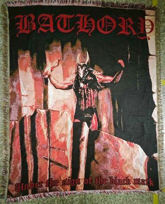 Bathory - Under the sign of the Black mark Woven Tapestry/Blanket/Rug