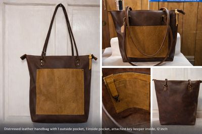 Distressed Leather Handcrafted Everyday Handbag