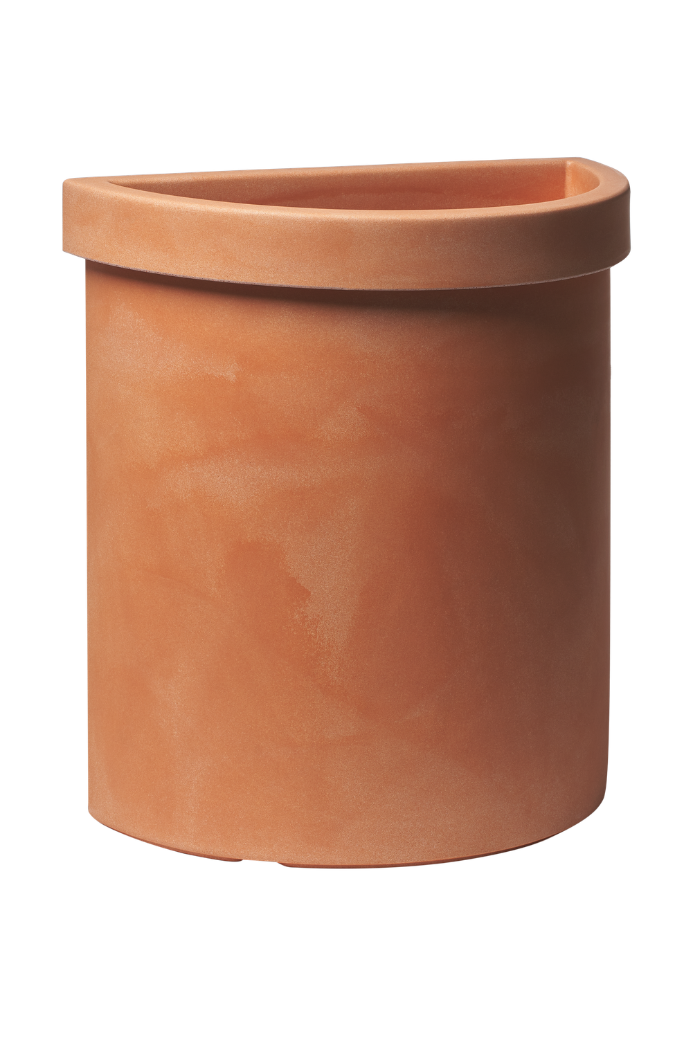 VELA DA MURO Vaso semicircolare liscio prodotto in resina termoplastica.