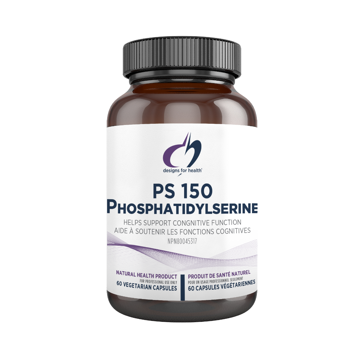 Designs for Health PS 150 Phosphatidylserine, 60 Vegetarian Capsules